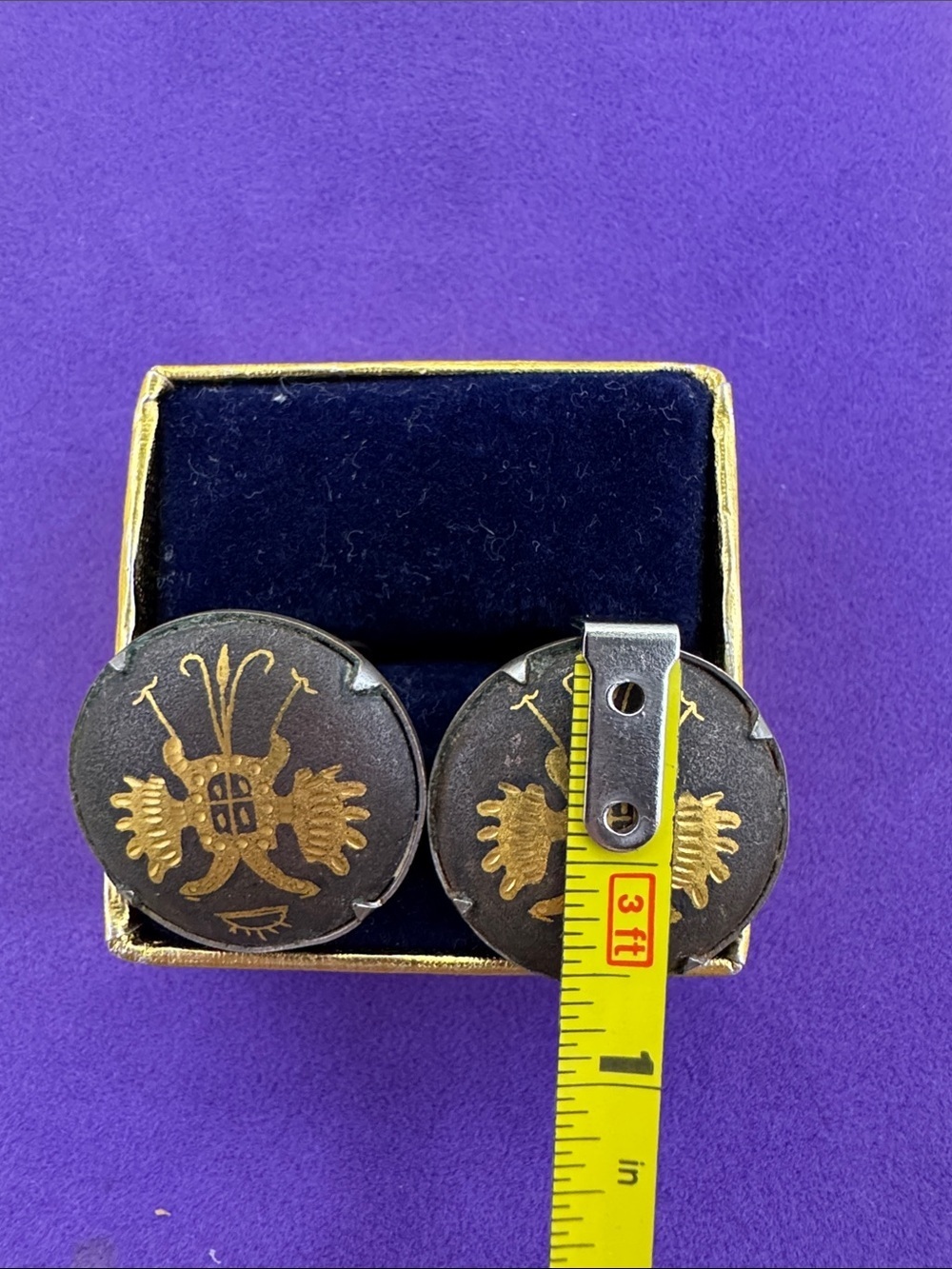 💛 Vintage Gold & Silver Tone Double-Headed Eagle Clip On Earrings | Unique - Picture 2 of 5